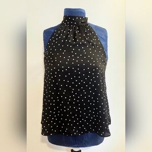 Reitmans Black and White Polka Dot Blouse